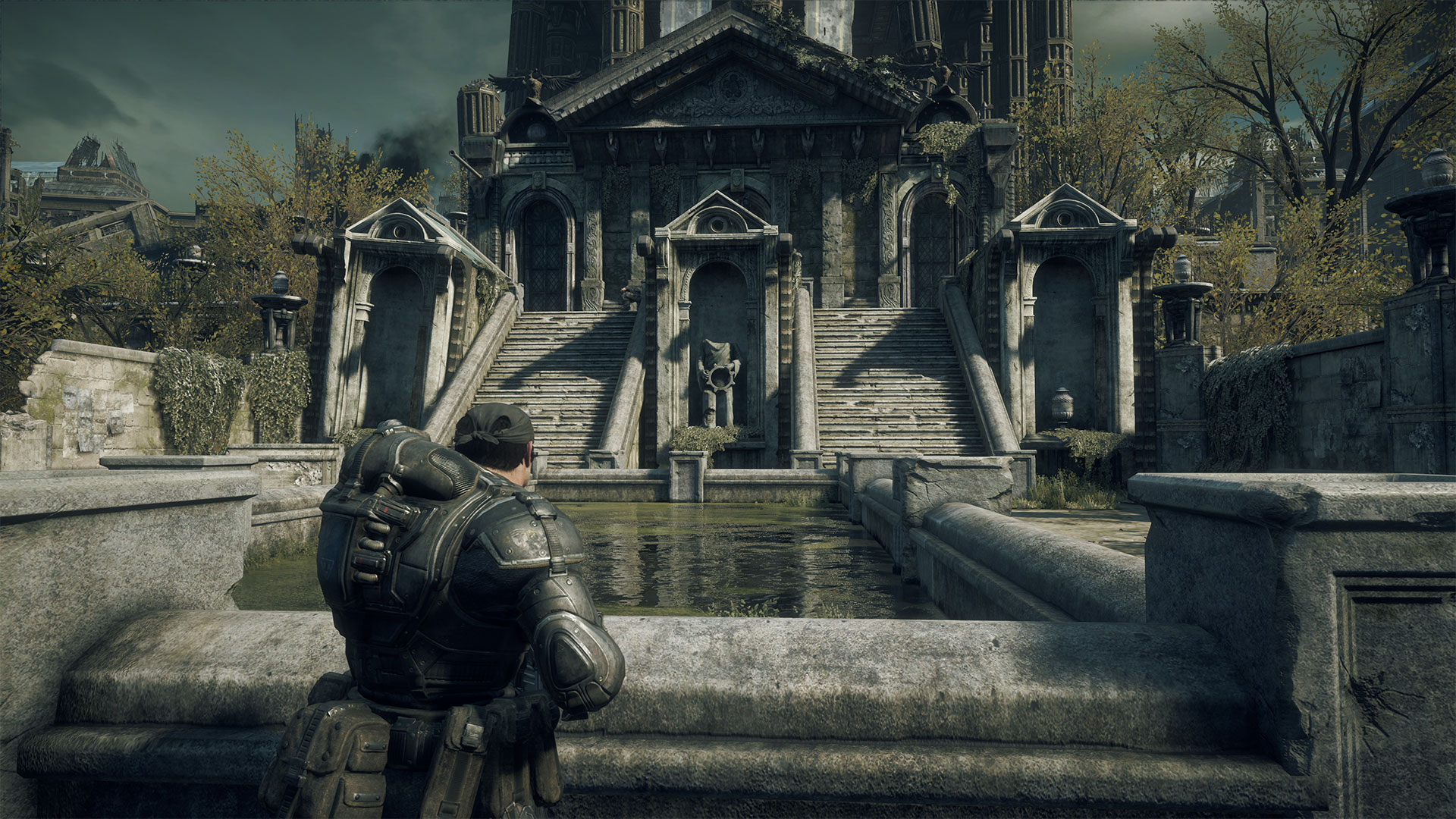 Marcus Fenix in azione L’eroe della COG torna in alta definizione: nuovi dettagli, stessi muscoli e grinta da leggenda.