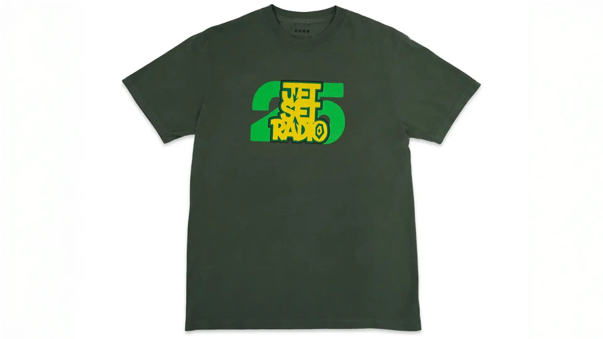 Un artwork d'impatto con il logo del 25° anniversario e silhouette dinamiche in stile cel-shading. Un pezzo da collezione.