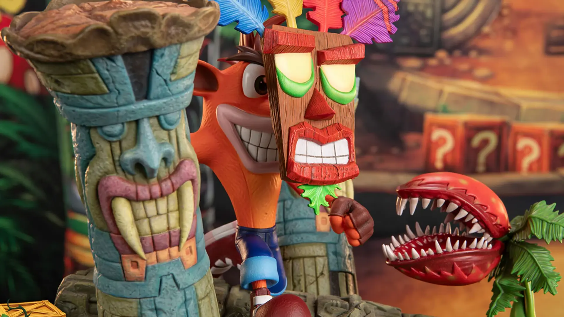 Crash mascherato – Bonus: viene inclusa una testa alternativa con la maschera di Aku Aku in stile totemico!