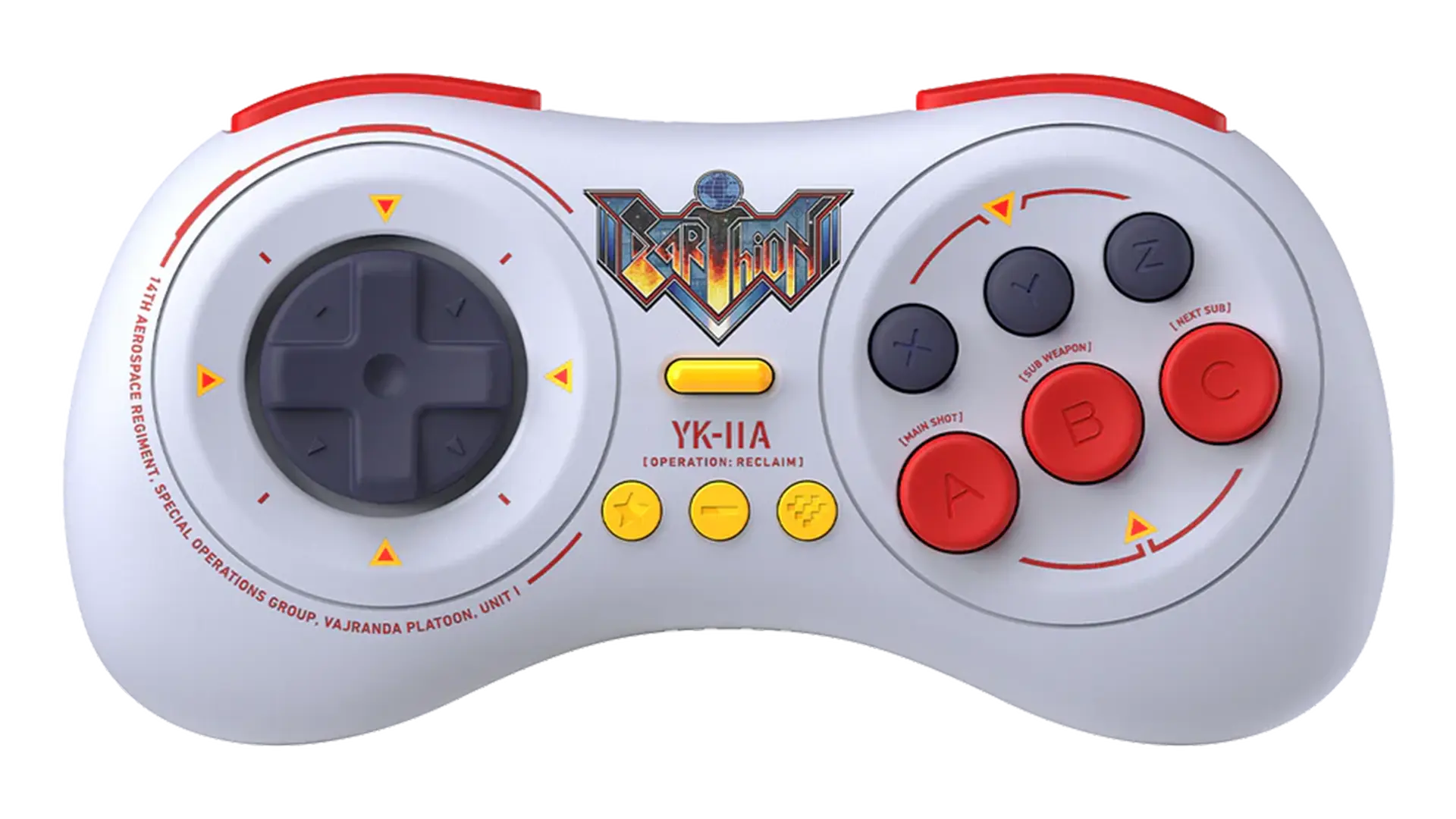Una silhouette che richiama il leggendario pad del Sega Mega Drive